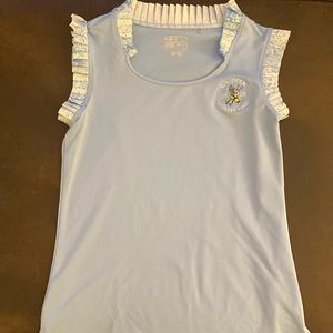 Girls sleeveless golf shirt